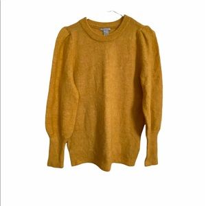 H & M Crewneck Sweater Small Mustard Color